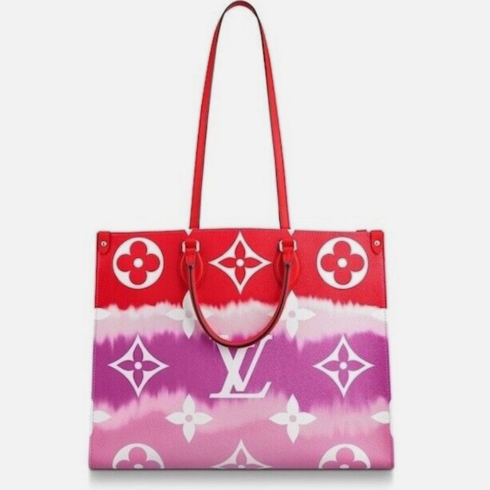 Auc Louis Vuitton Monogram Giant Escale OnTheGo GM 2WAY Bag Rouge SD0290 - Picture 3 of 15
